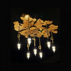 Wood chandelier